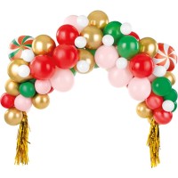 Kit Arco da 74 Palloncini - Caramelle Natalizie