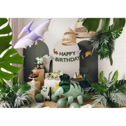 6 foto Toppers per torta Dino Triceratops. n1