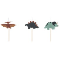 Contiene : 1 x 3 candele Dino Triceratops