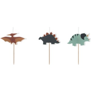 3 candele Dino Triceratops