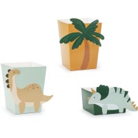 Contiene : 1 x Set di 6 scatole di popcorn Dino Triceratops