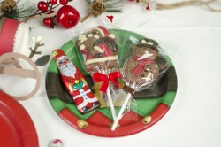 4 Babbi Natale confezionati (10 cm) - Cioccolato al latte. n2