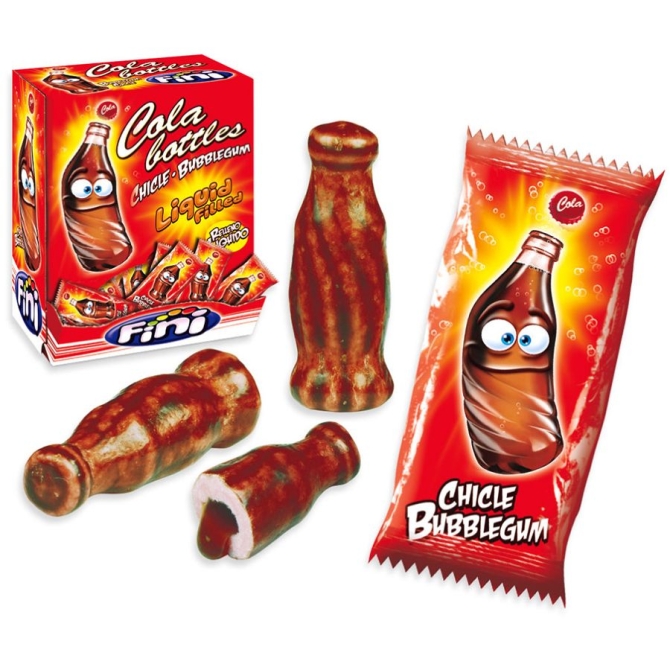 1 bottiglia di Cola Fini Boom - Gomma da masticare Chicle 