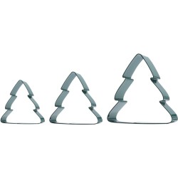 Set di 3 formine per biscotti - Alberi di Natale. n1