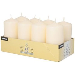 8 candele cilindriche  5 cm - Crema. n1