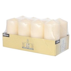 8 candele cilindriche  5 cm - Crema. n2