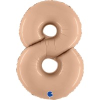 Palloncino Gigante Numero 8 Satin Nude (102 cm)