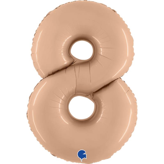 Palloncino Gigante Numero 8 Satin Nude (102 cm) 