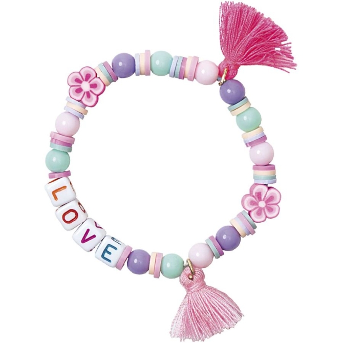 Set di braccialetti con mini perle - Amore 