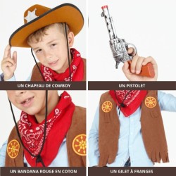 Top e accessori da cowboy Taglia 5-8 anni. n3