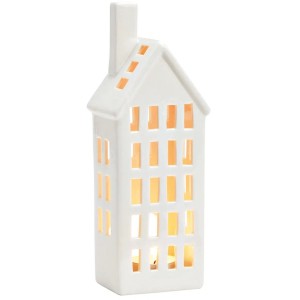 Portacandele White House 22 cm - Porcellana