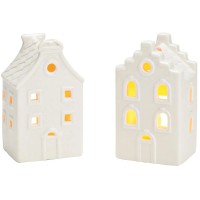 Portacandele piccolo White House 11 cm - Porcellana