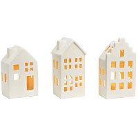 Casa luminosa bianca 15 cm - Ceramica