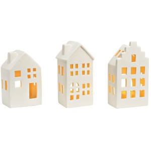 Casa luminosa bianca 15 cm - Ceramica