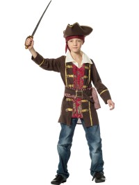 Costume da pirata marrone taglia 140