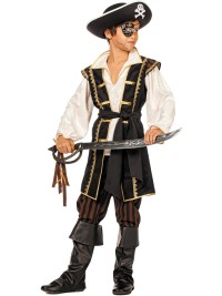 Costume da pirata in bianco e nero