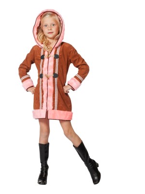 Costume da bambino eschimese rosa