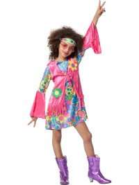 Costume da bambino fiore hippie taglia 164