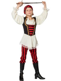 Costume da pirata per pantaloni da bambina taglia 128