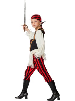 Costume da pirata per bambina con pantaloni. n1