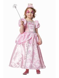 Costume da principessa in raso rosa taglia 104