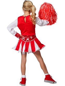 Costume da cheerleader Majorette Rosso. n2