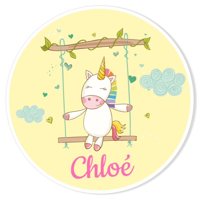 Fotocroc rotondo da personalizzare - Unicorn Baby 