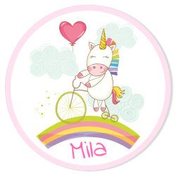 Fotocroc rotondo da personalizzare - Unicorn Baby. n2