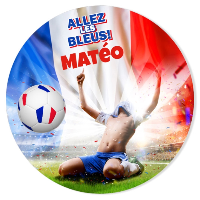 Fotocroc da personalizzare - Calcio Allez les Bleus 