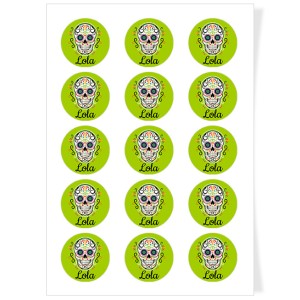 Dischi cupcake da personalizzare - Calavera