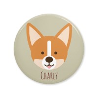 Badge da personalizzare - Cane Corgy